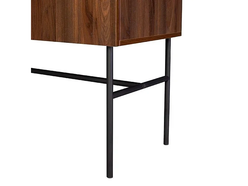 Lodge Buffet 2 Portes 1 Tiroir Bois Et Métal Falodgecab2p1t