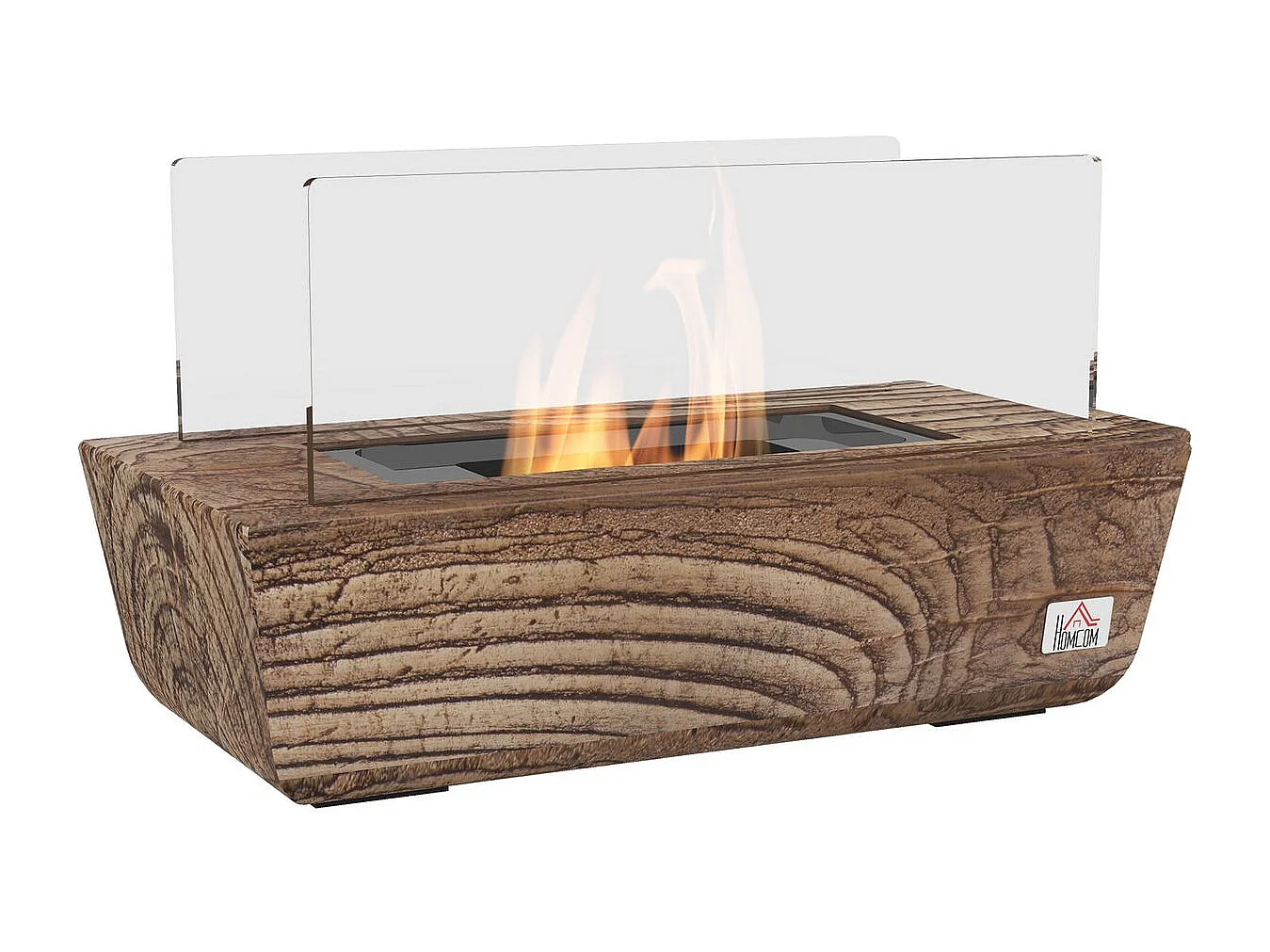 Chimenea de etanol roble 33x16x18 cm HOMCOM