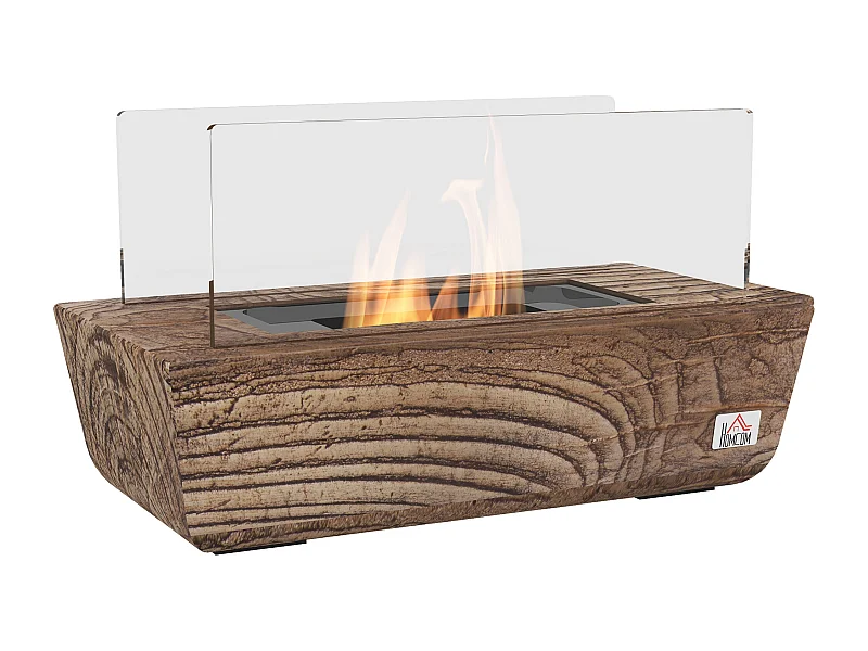 Chimenea de etanol roble 33x16x18 cm HOMCOM