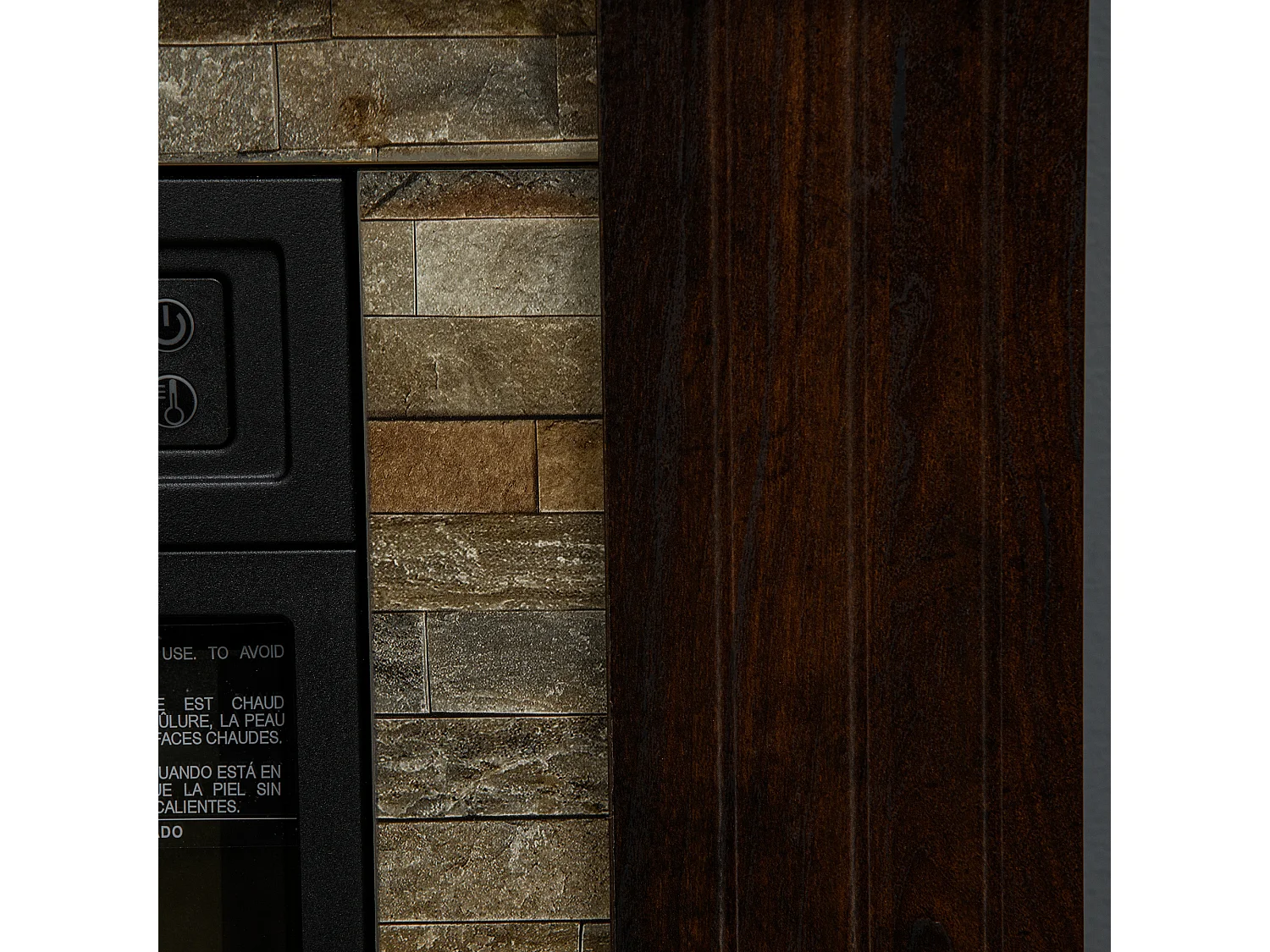 Chimenea eléctrica marrón 80x21.6x67.8 cm HOMCOM