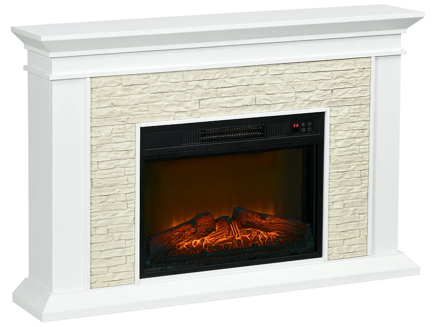 Chimenea eléctrica blanco 120x24x80 cm HOMCOM