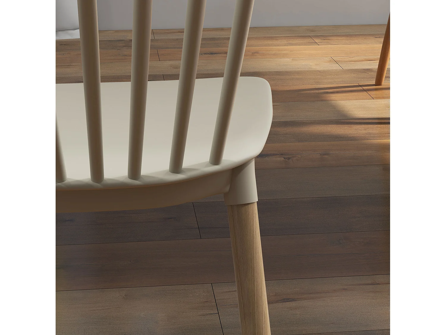 Sillas de comedor madera natural 48x52.5x83 cm HOMCOM