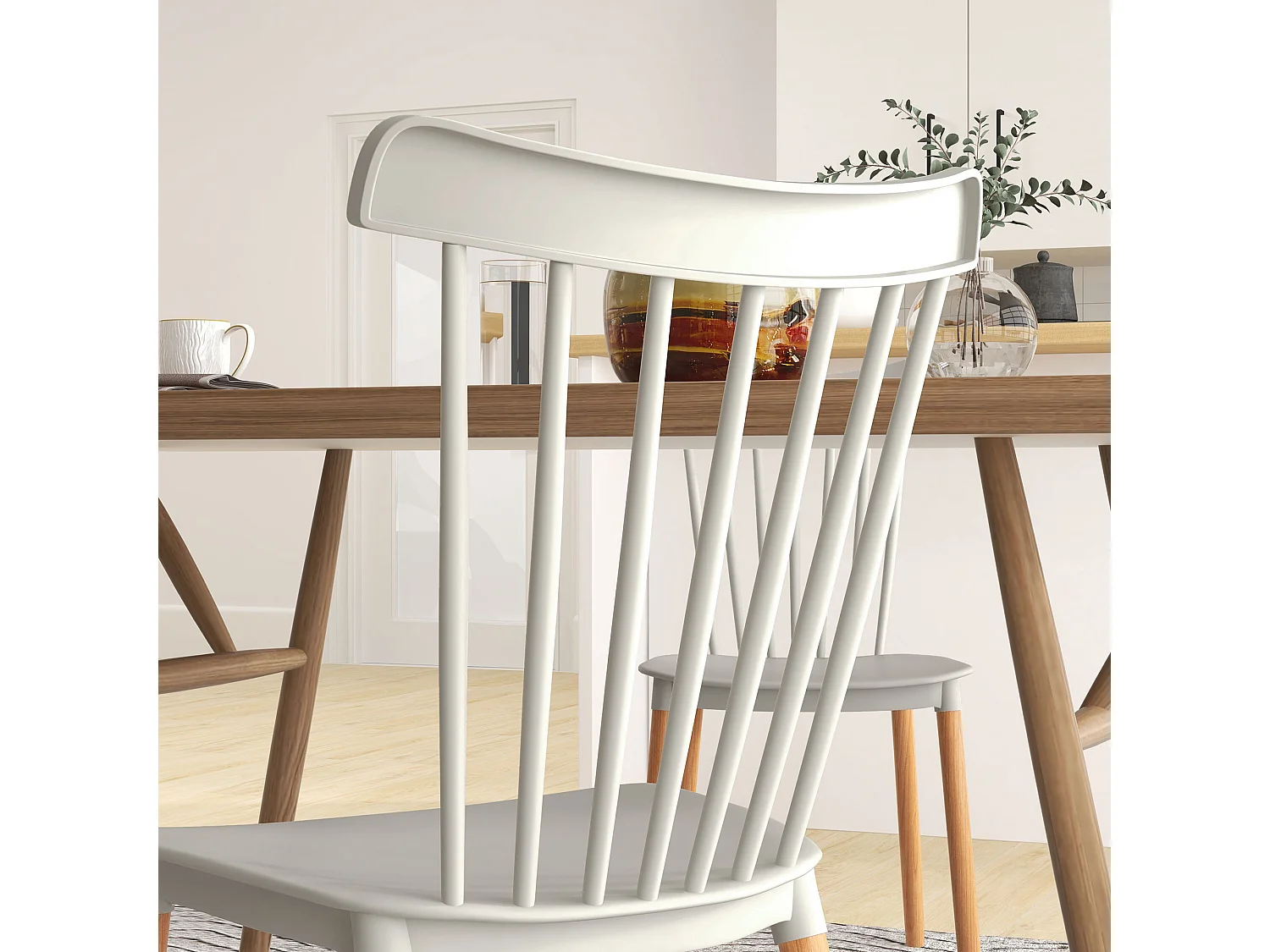 Sillas de comedor gris 48x52.5x83 cm HOMCOM