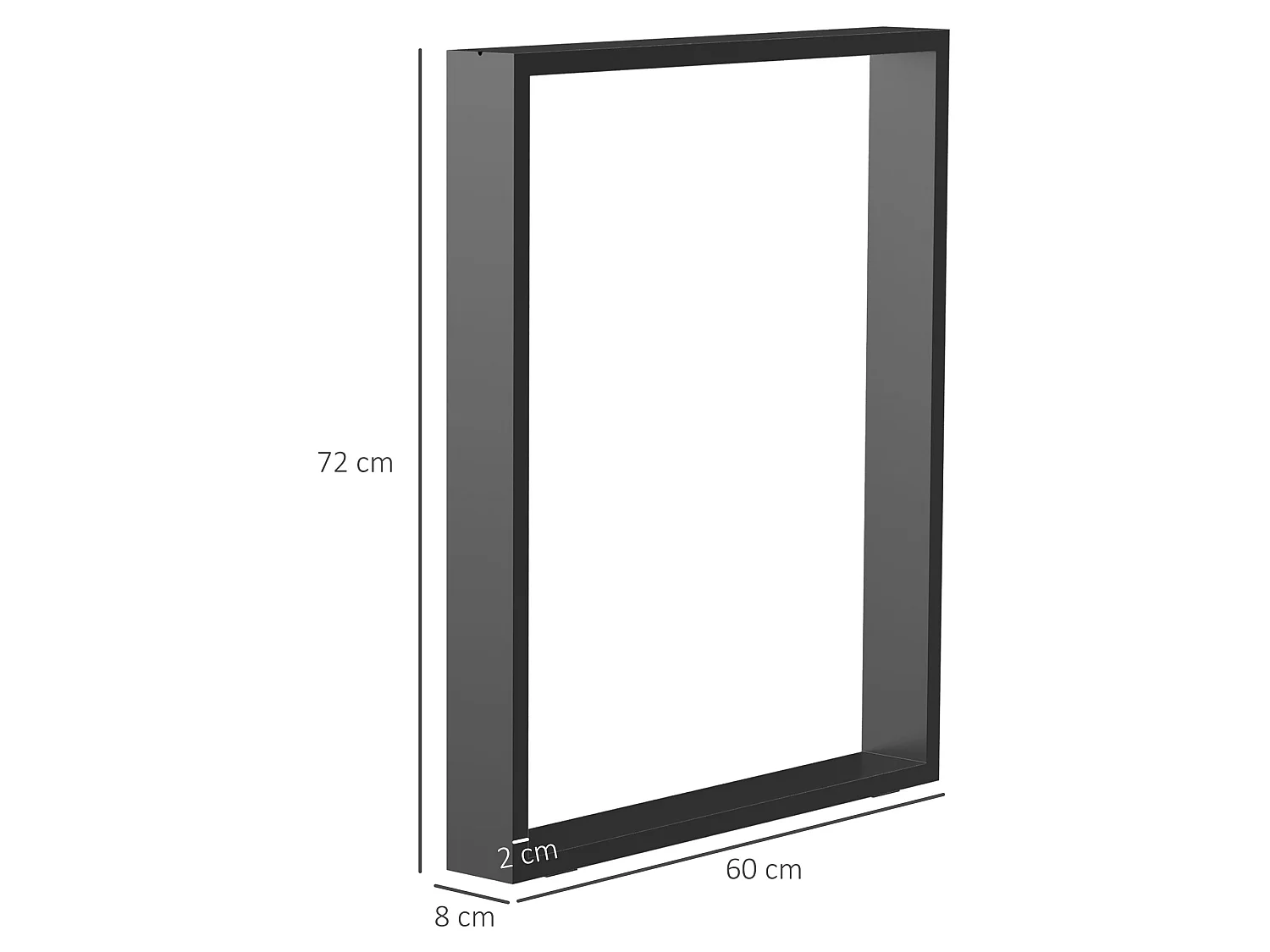 Patas para mesa negro 60x8x72 cm HOMCOM