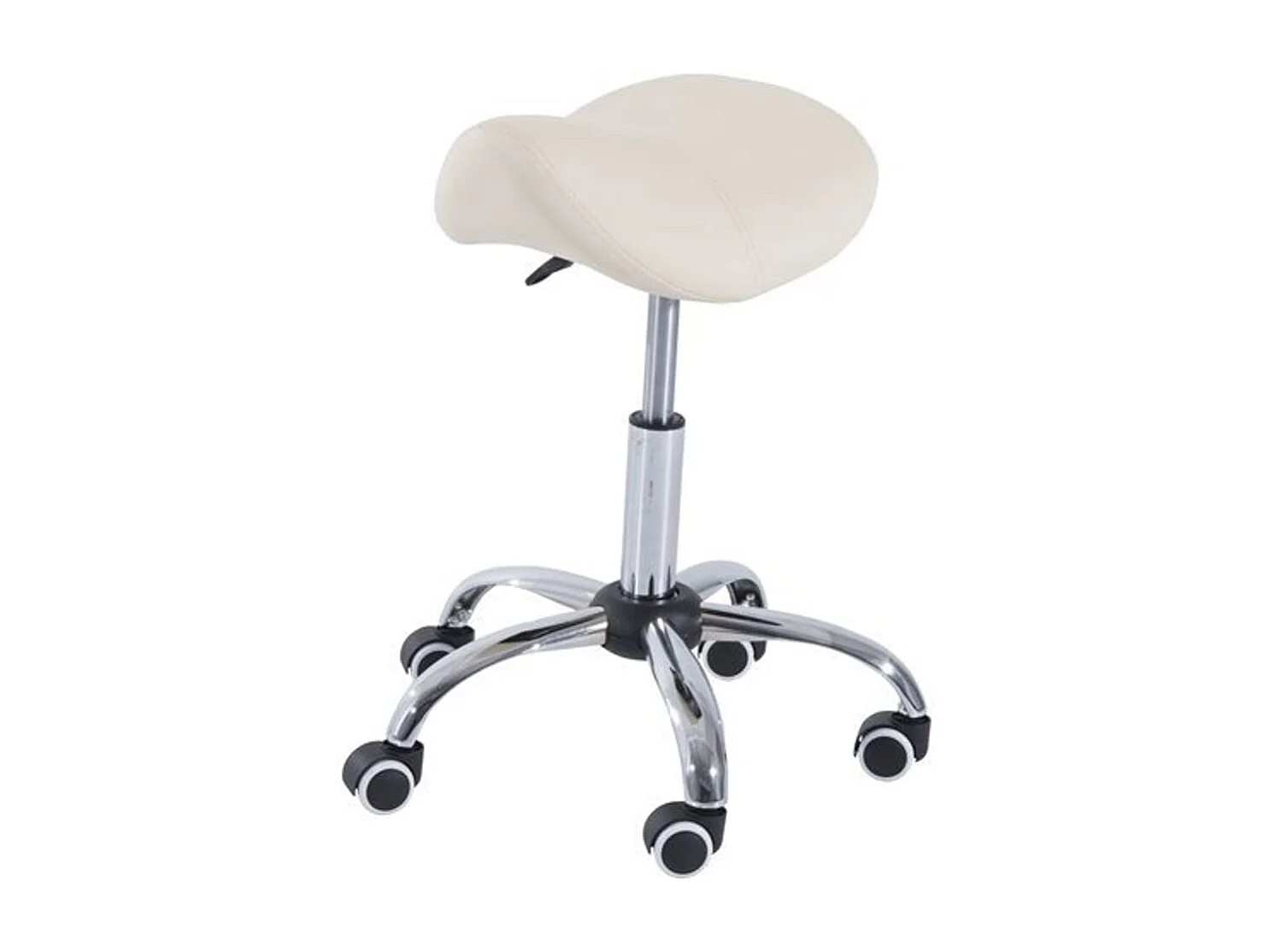 Taburete giratorio blanco 52x53x61 cm HOMCOM