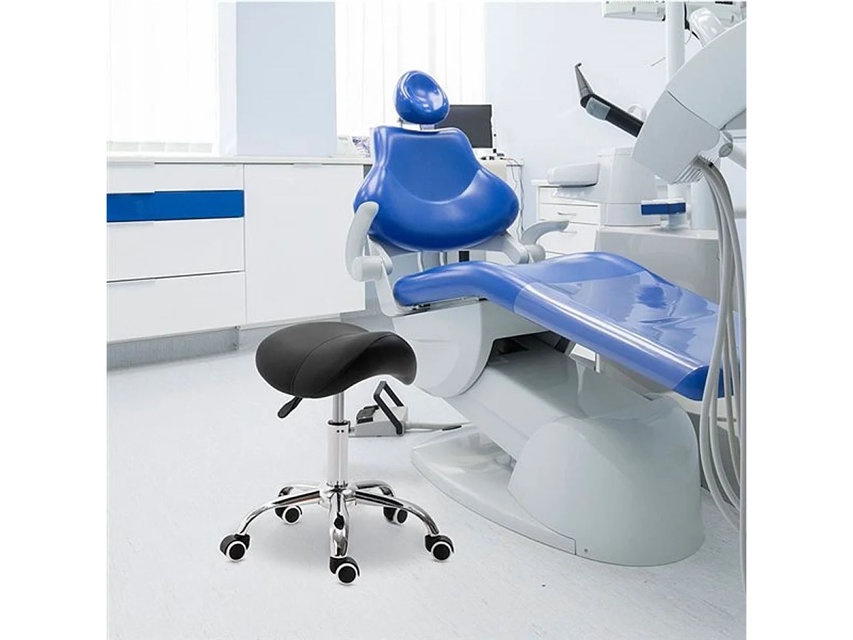 Taburete giratorio negro 52x53x61 cm HOMCOM