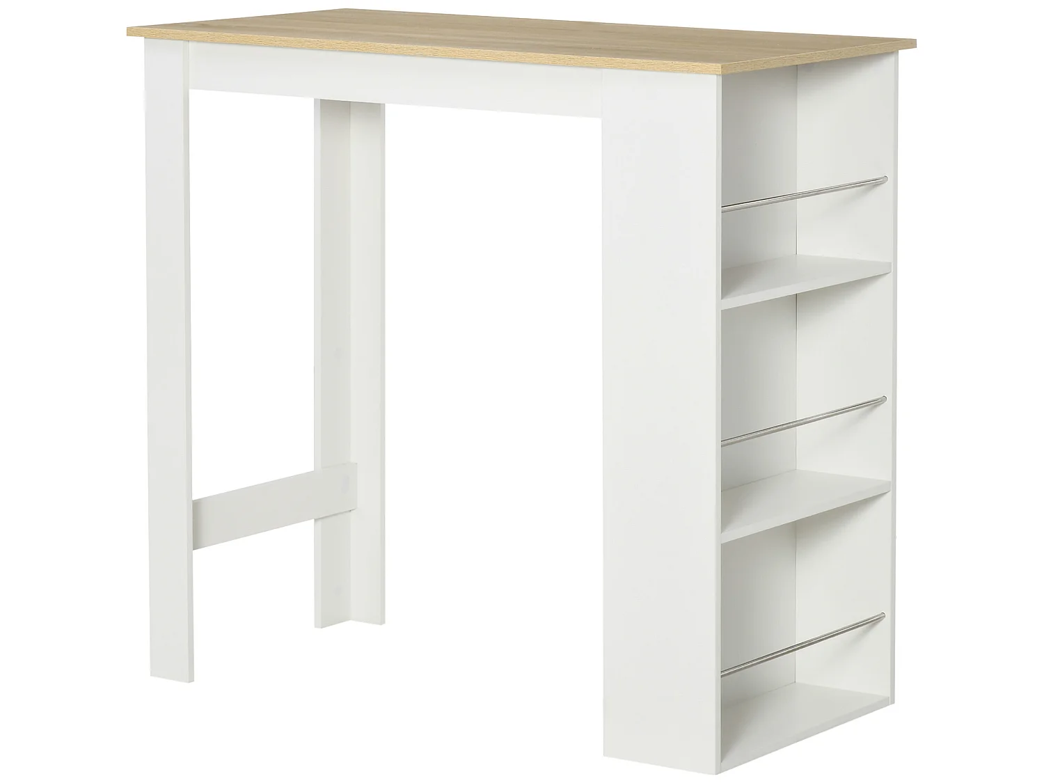 Mesa de bar blanco 112x57x106 cm HOMCOM