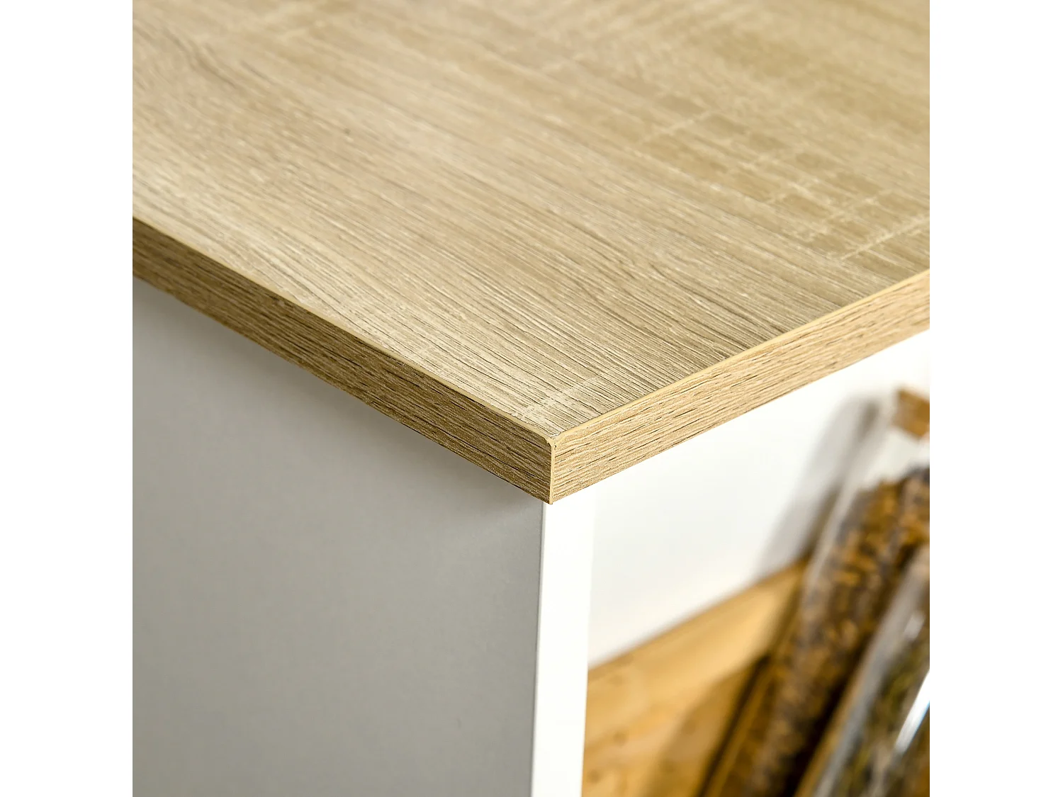 Mesa de bar blanco 112x57x106 cm HOMCOM