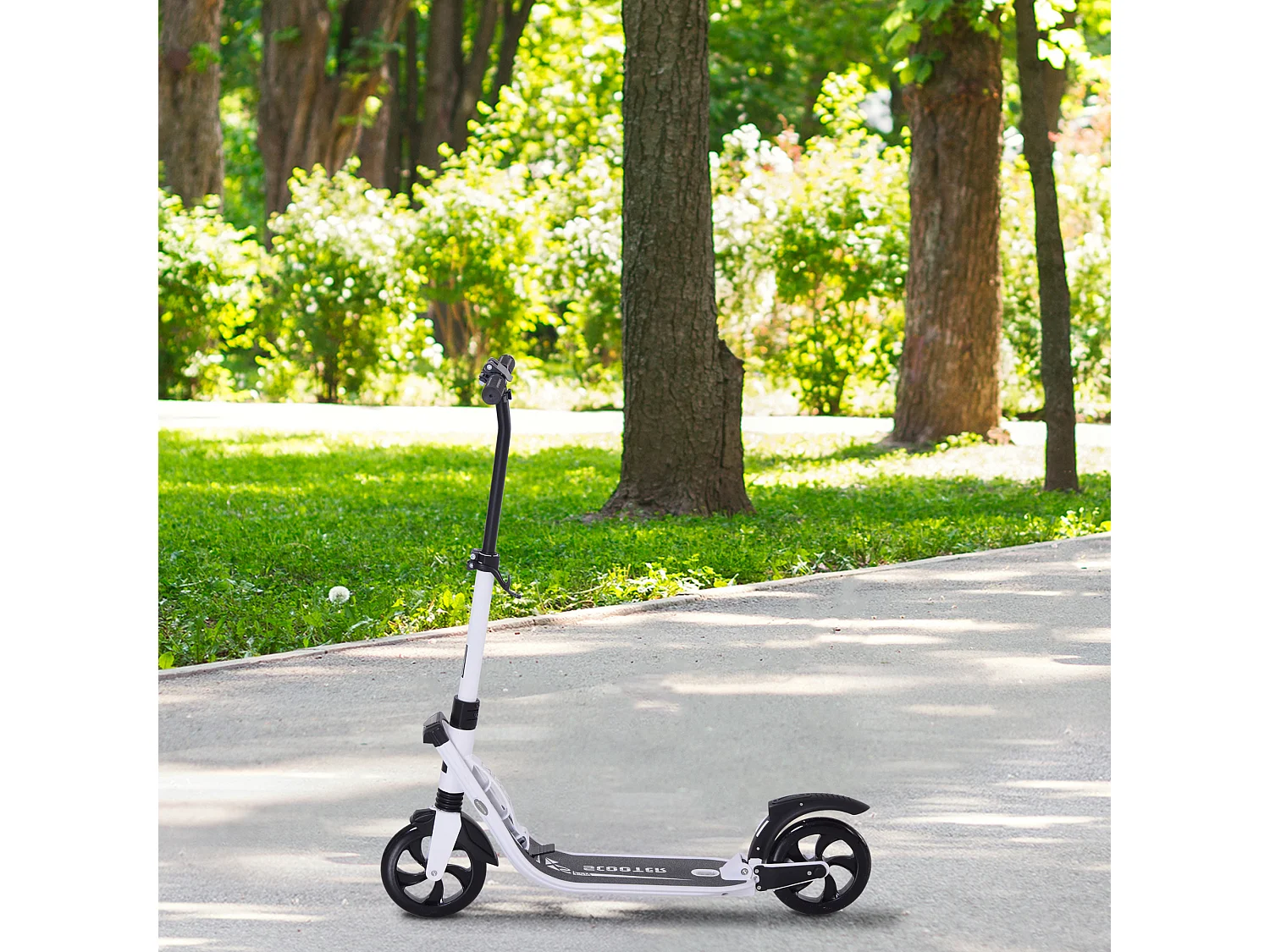 Patinete plegable blanco 93.5x38x105 cm HOMCOM