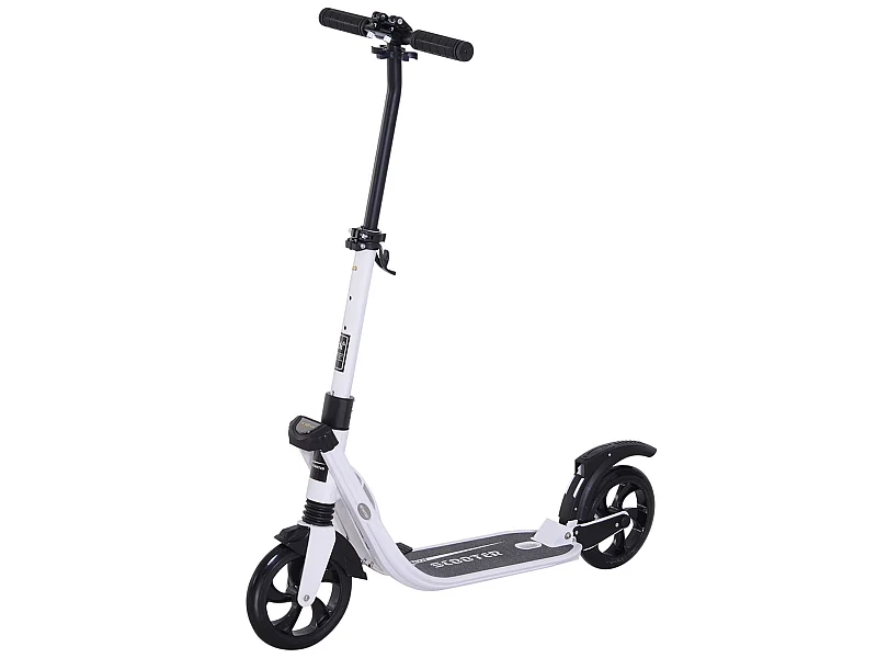 Patinete plegable blanco 93.5x38x105 cm HOMCOM