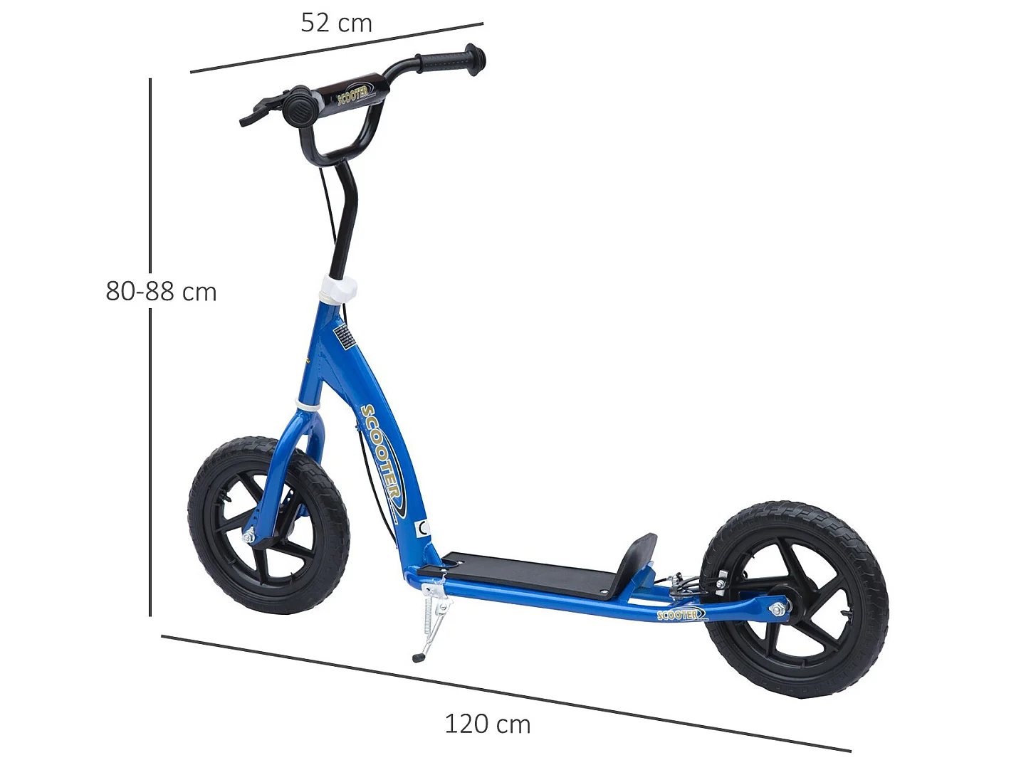 Patinete para niños azul 120x52x88 cm HOMCOM