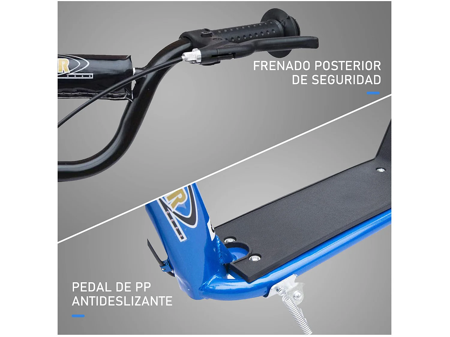 Patinete para niños azul 120x52x88 cm HOMCOM