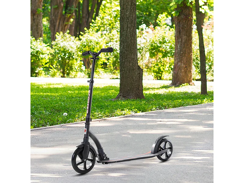 Patinete plegable negro 92.5x37.5x101.5 cm HOMCOM