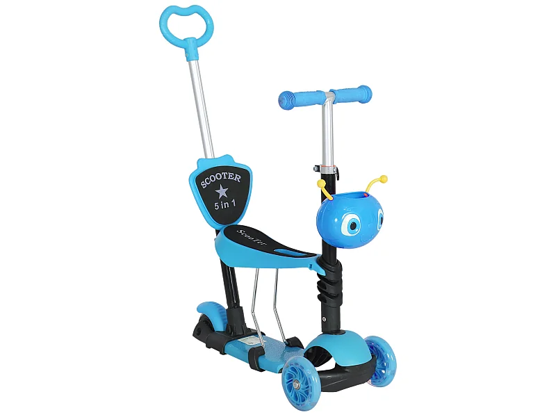 Patinete para niños azul 62x25x72,5cm HOMCOM