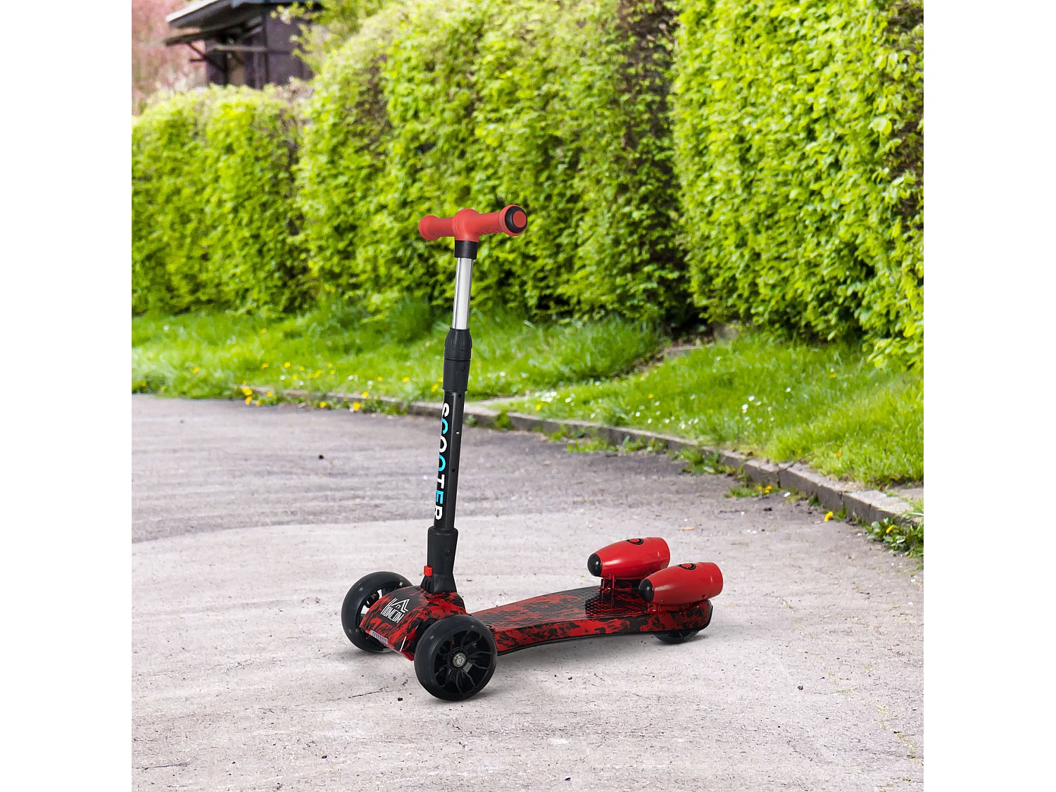 Patinete eléctrico rojo 62x26x81 cm HOMCOM