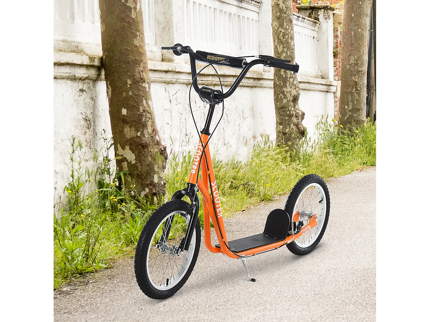 Patinete para niños naranja 139x58x96 cm HOMCOM