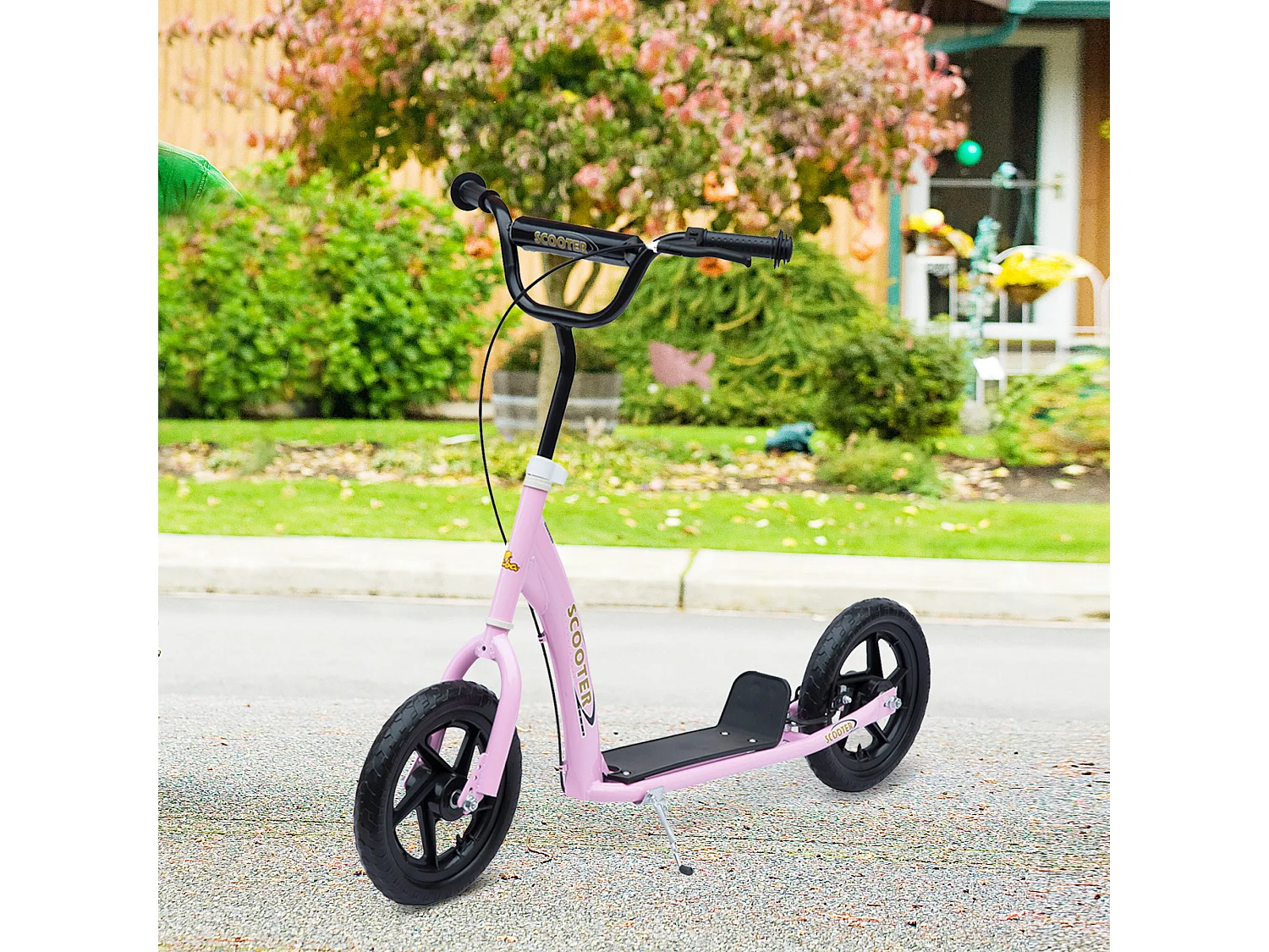 Patinete para niños rosa 120x52x88 cm HOMCOM