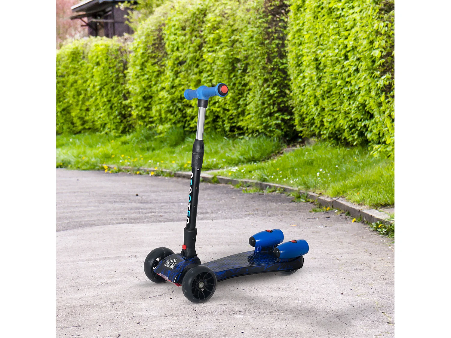 Patinete eléctrico azul 62x27x81 cm HOMCOM