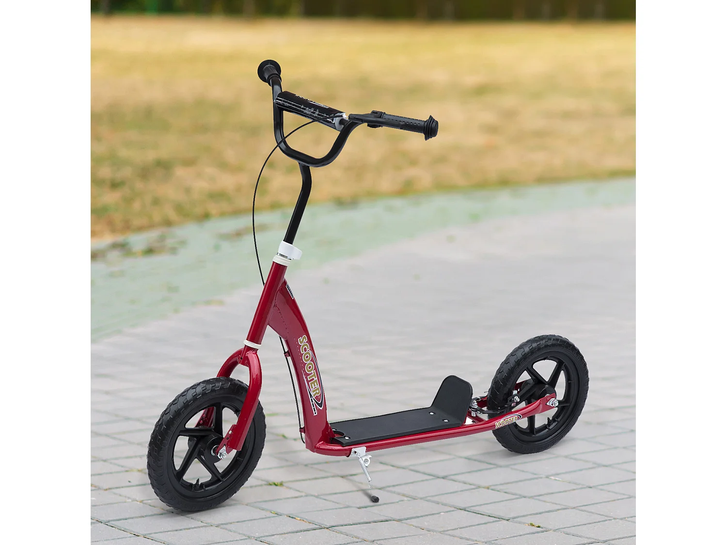 Patinete para niños rojo 120x52x88 cm HOMCOM