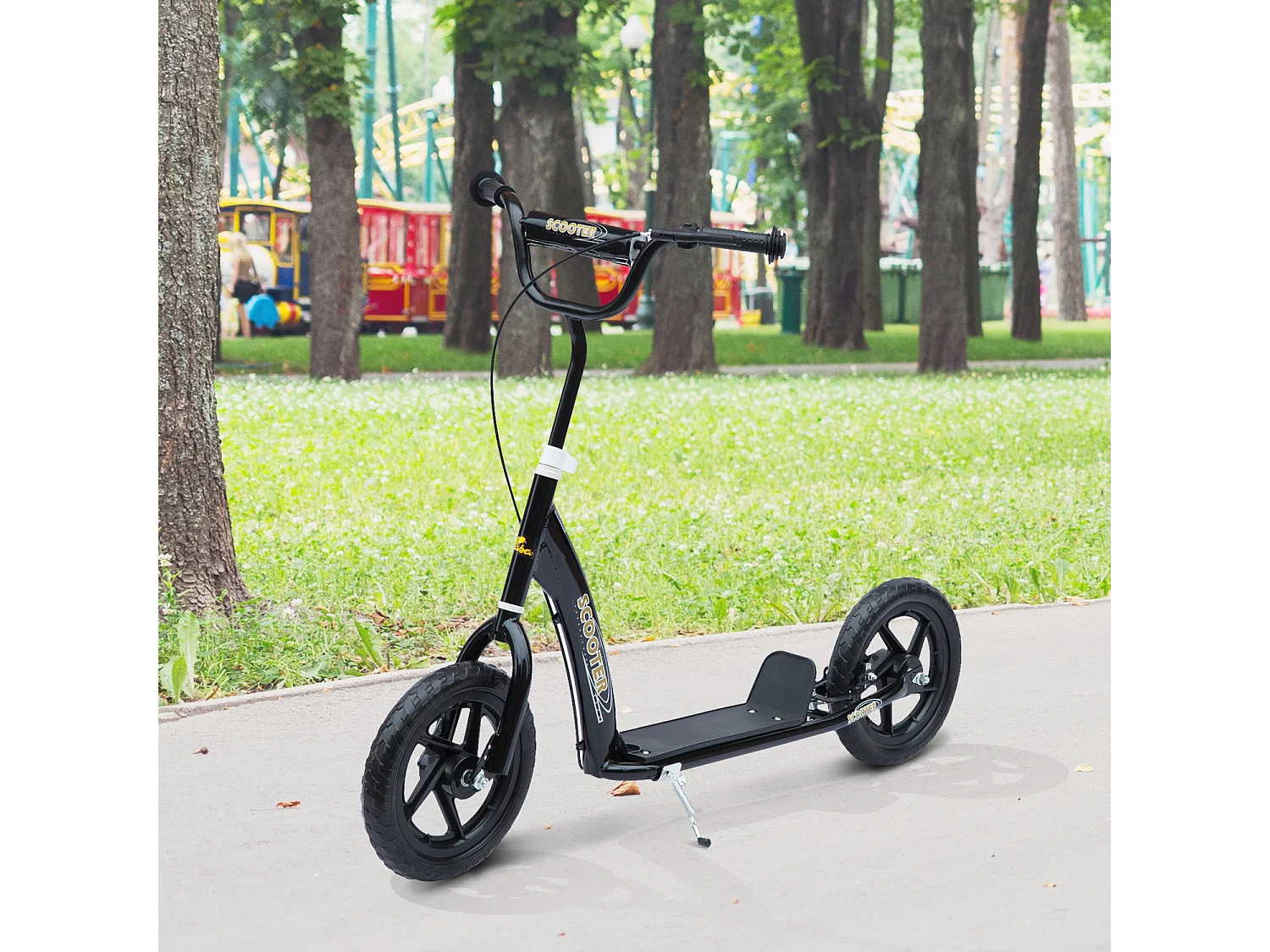 Patinete para niños negro 120x52x88 cm HOMCOM