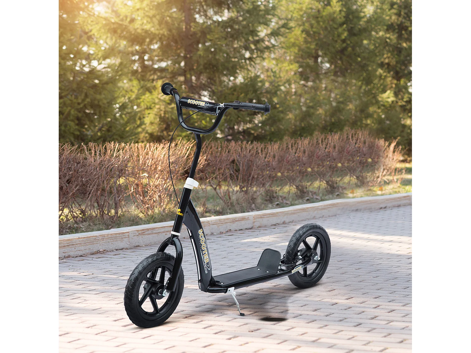 Patinete para niños negro 120x52x88 cm HOMCOM