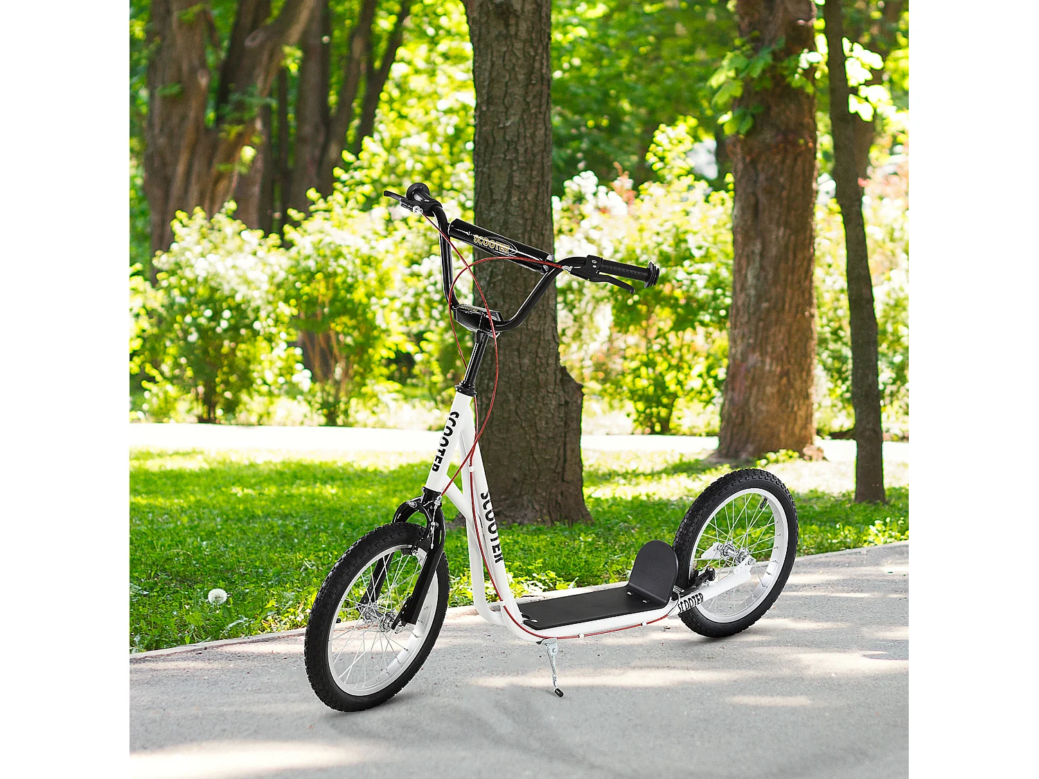 Patinete para niños blanco 139x58x96 cm HOMCOM