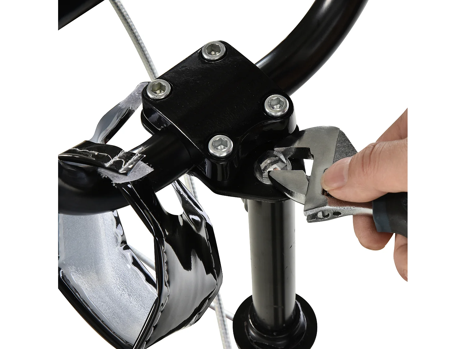 Patinete para niños blanco 139x58x96 cm HOMCOM