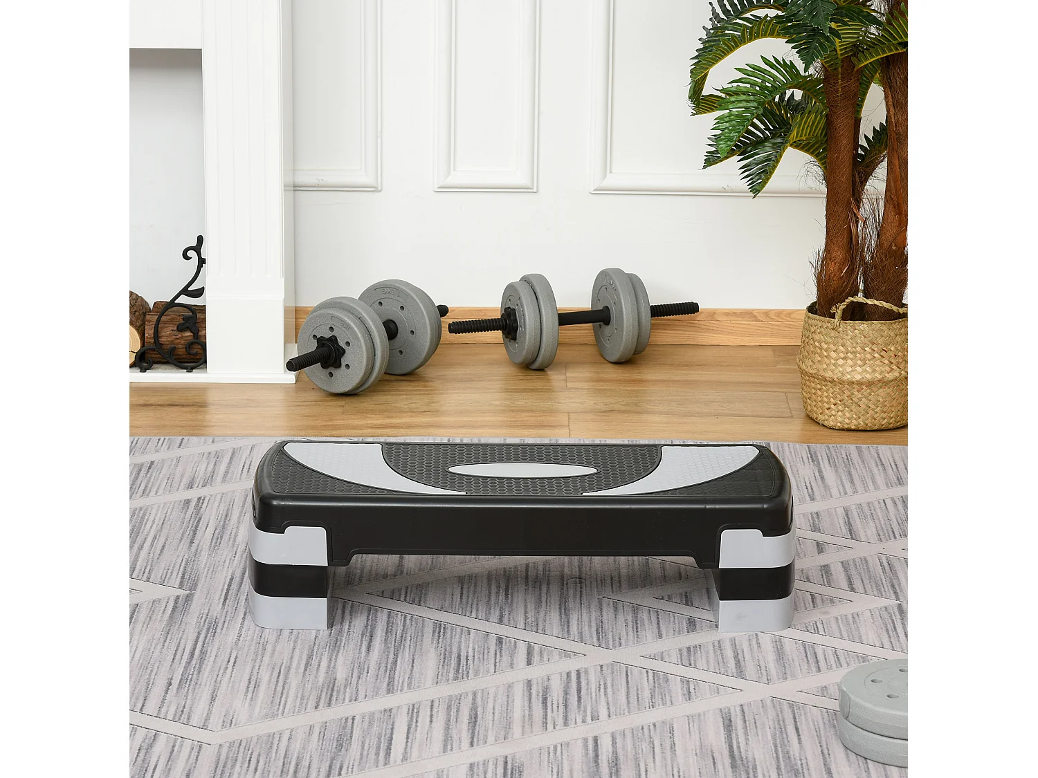 Step fitness negro 80x31x20 cm HOMCOM