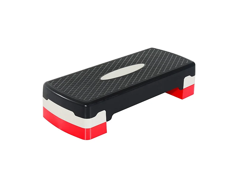 Step fitness negro, gris, rojo 68x29x15 cm HOMCOM