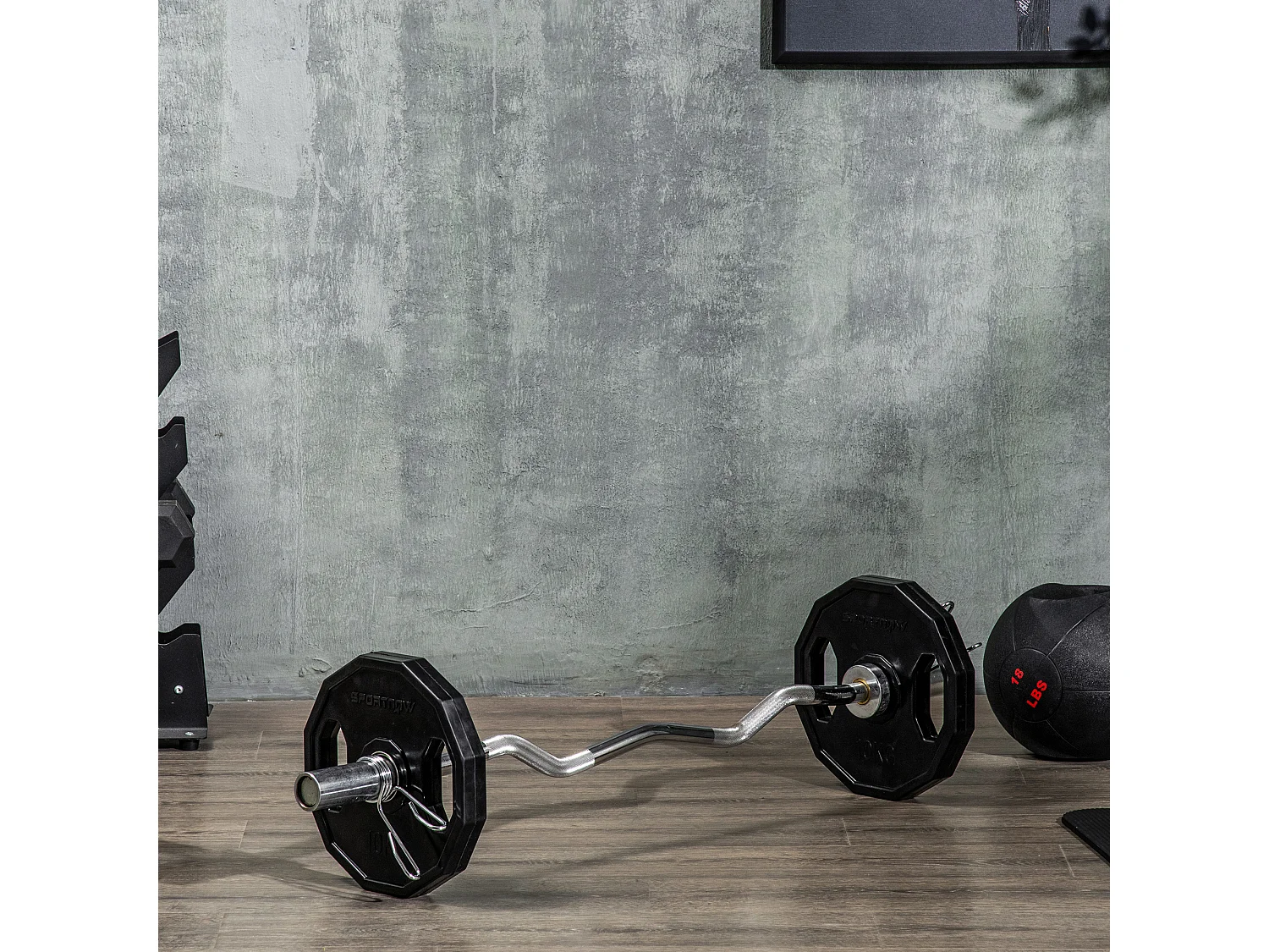 Discos de pesas negro 32x32x4 cm SPORTNOW