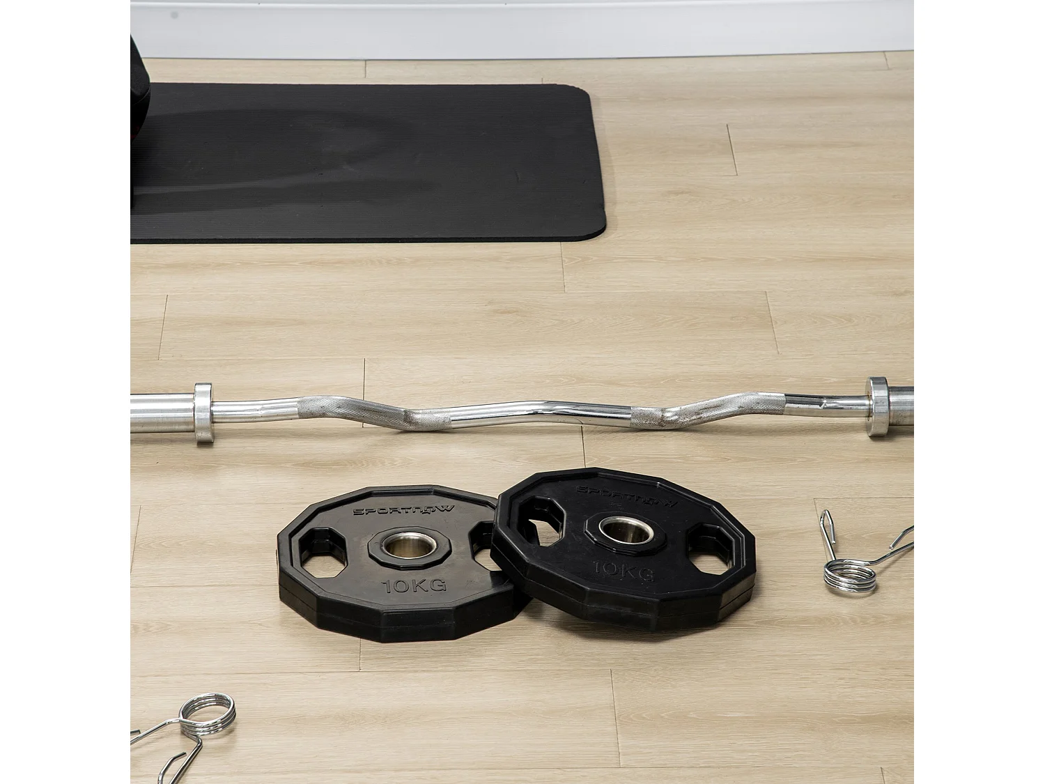 Discos de pesas negro 32x32x4 cm SPORTNOW