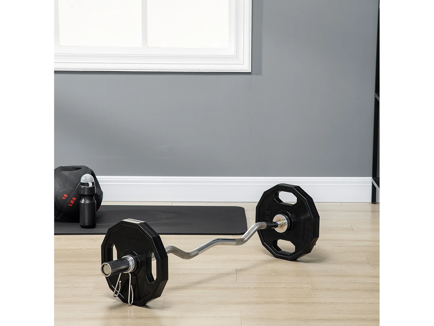 Discos de pesas negro 32x32x4 cm SPORTNOW