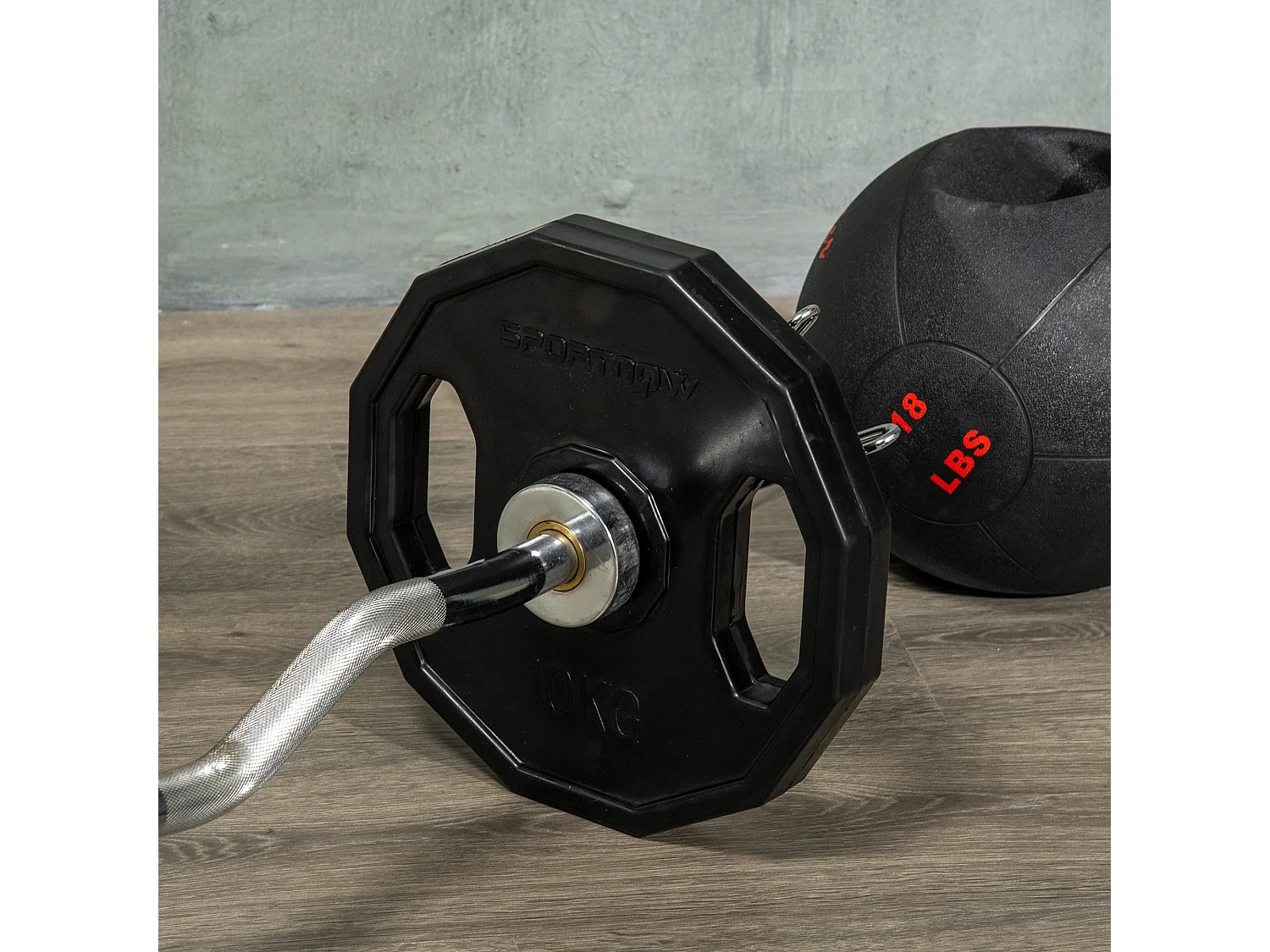 Discos de pesas negro 32x32x4 cm SPORTNOW