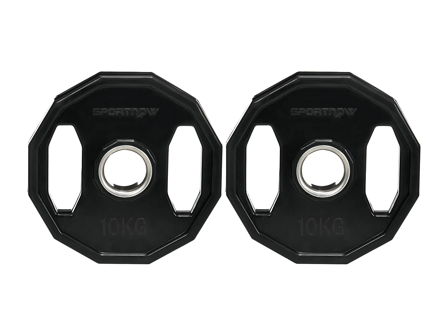 Discos de pesas negro 32x32x4 cm SPORTNOW