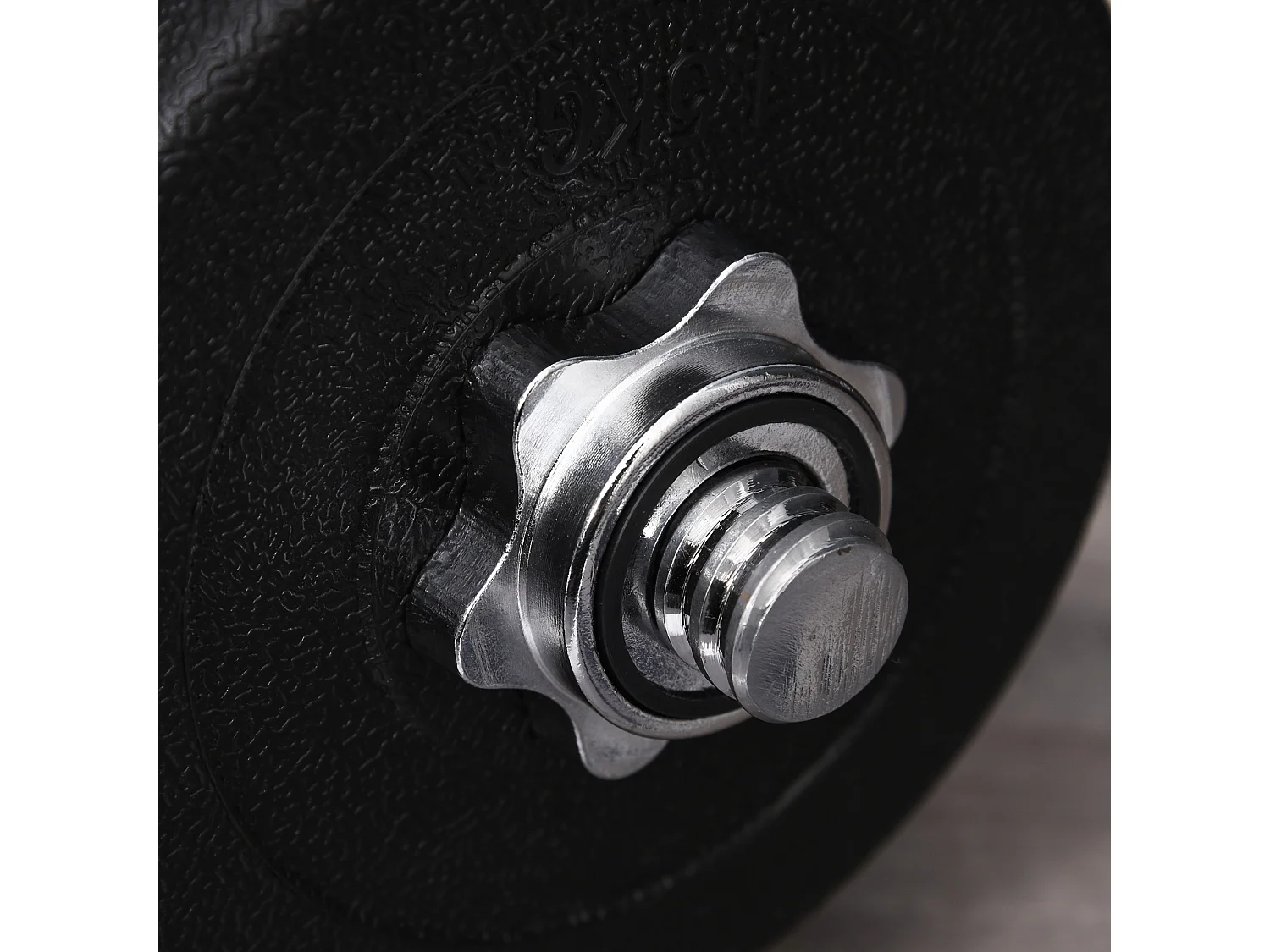 Juego de mancuernas negro ø24.5x4.3 cm HOMCOM