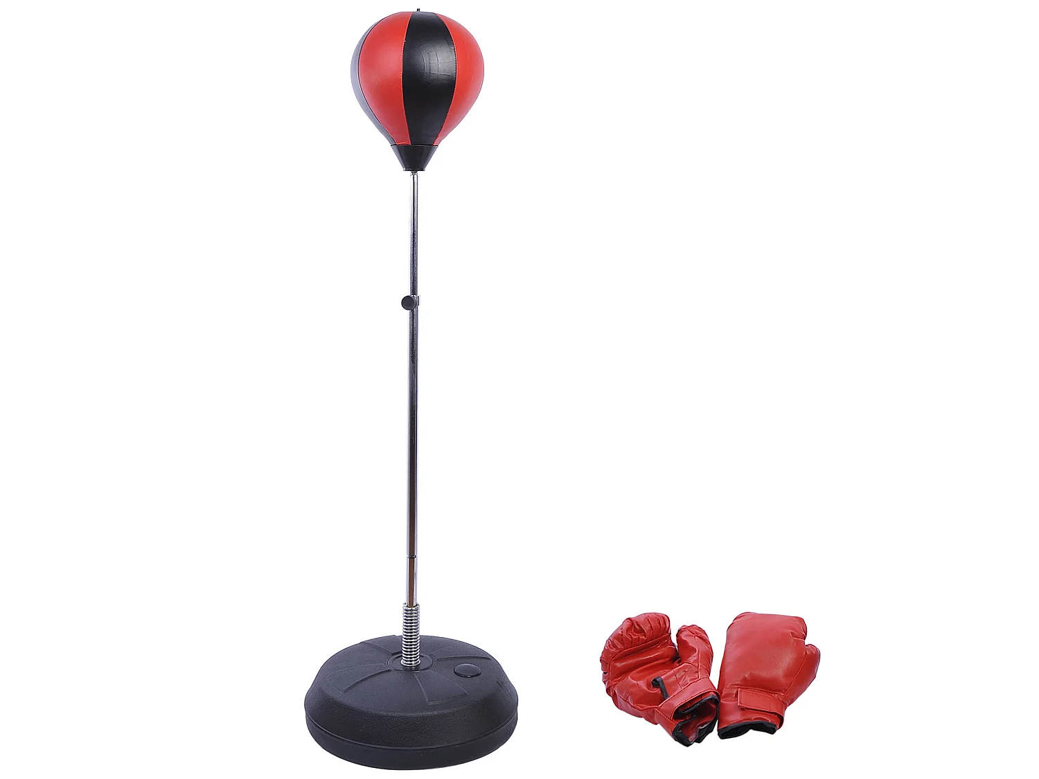 Saco de boxeo de pie rojo y negro φ43x145 cm HOMCOM