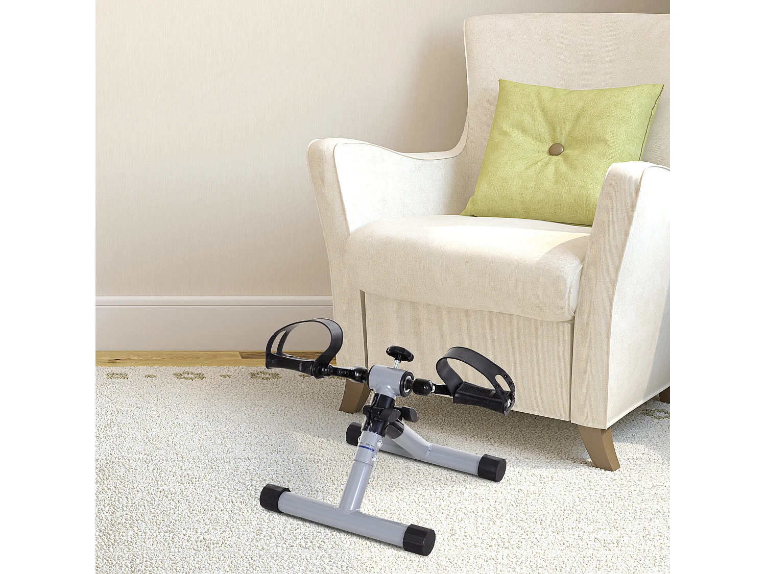 Mini bicicleta estática gris 33x34x32cm HOMCOM