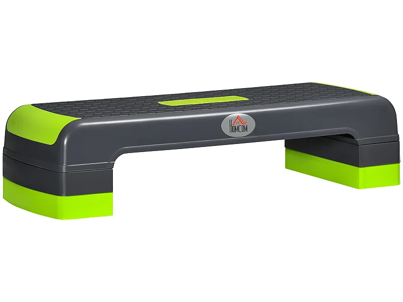 Step de aeróbic verde 78x28x20 cm HOMCOM