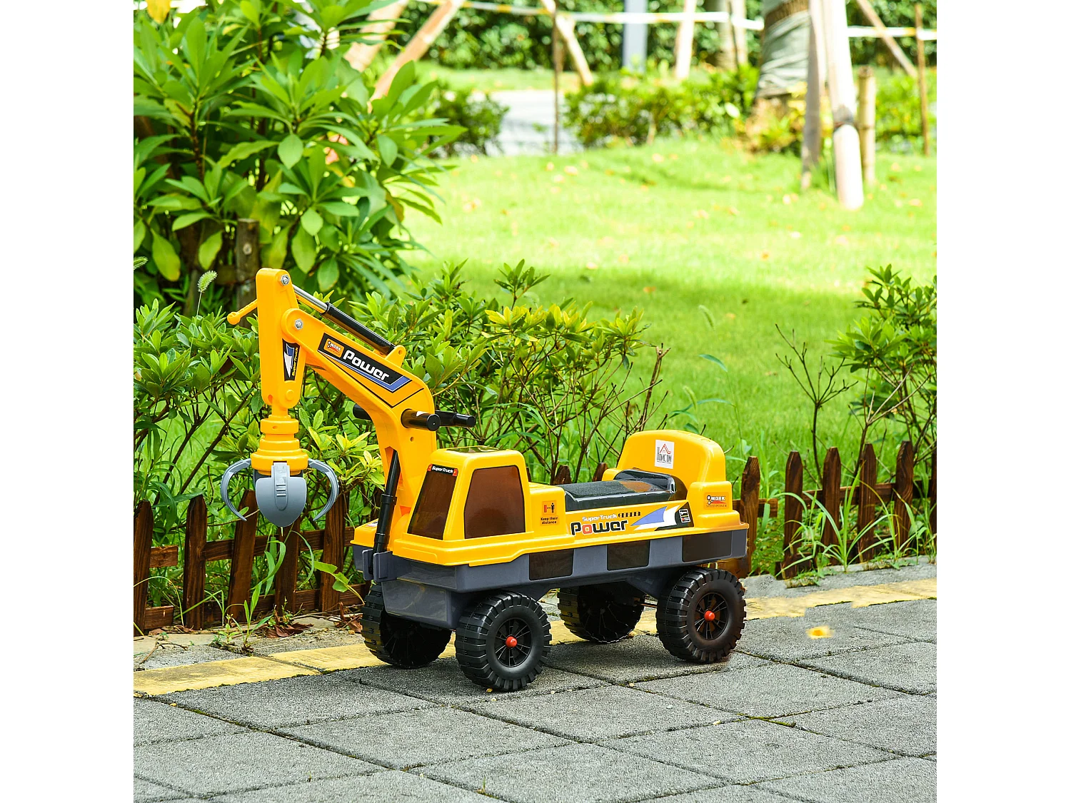 Tractor sin pedales infantil amarillo 90x28x58 cm HOMCOM