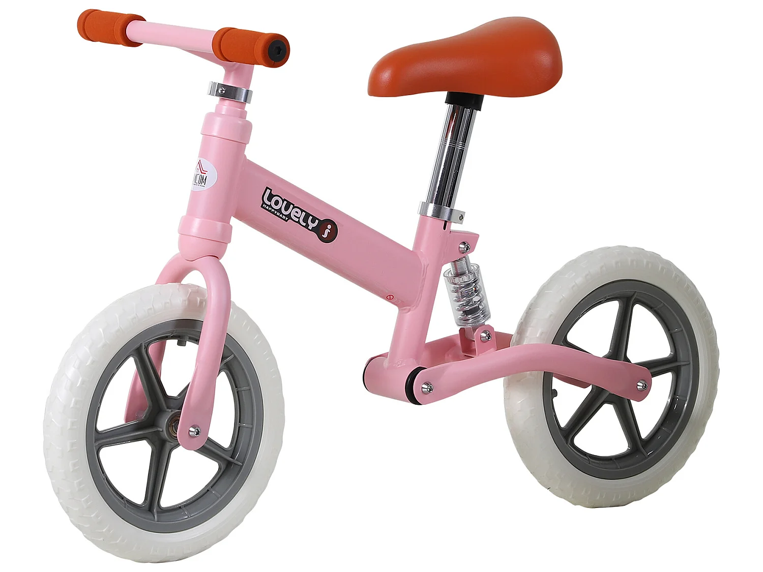 Bicicleta sin pedales rosa 85x36x54 cm HOMCOM