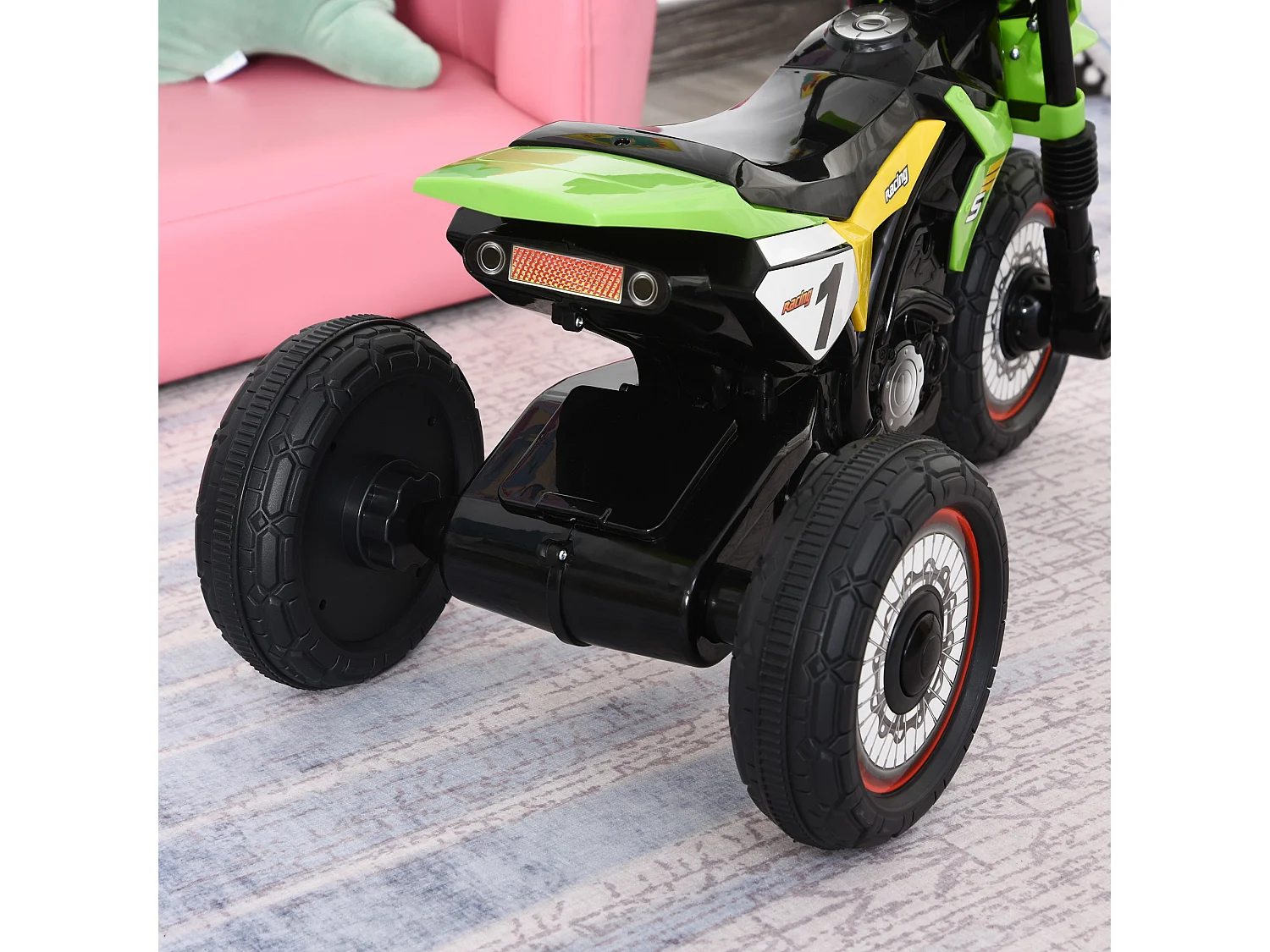 Triciclo para bebé verde 71x40x51 cm HOMCOM