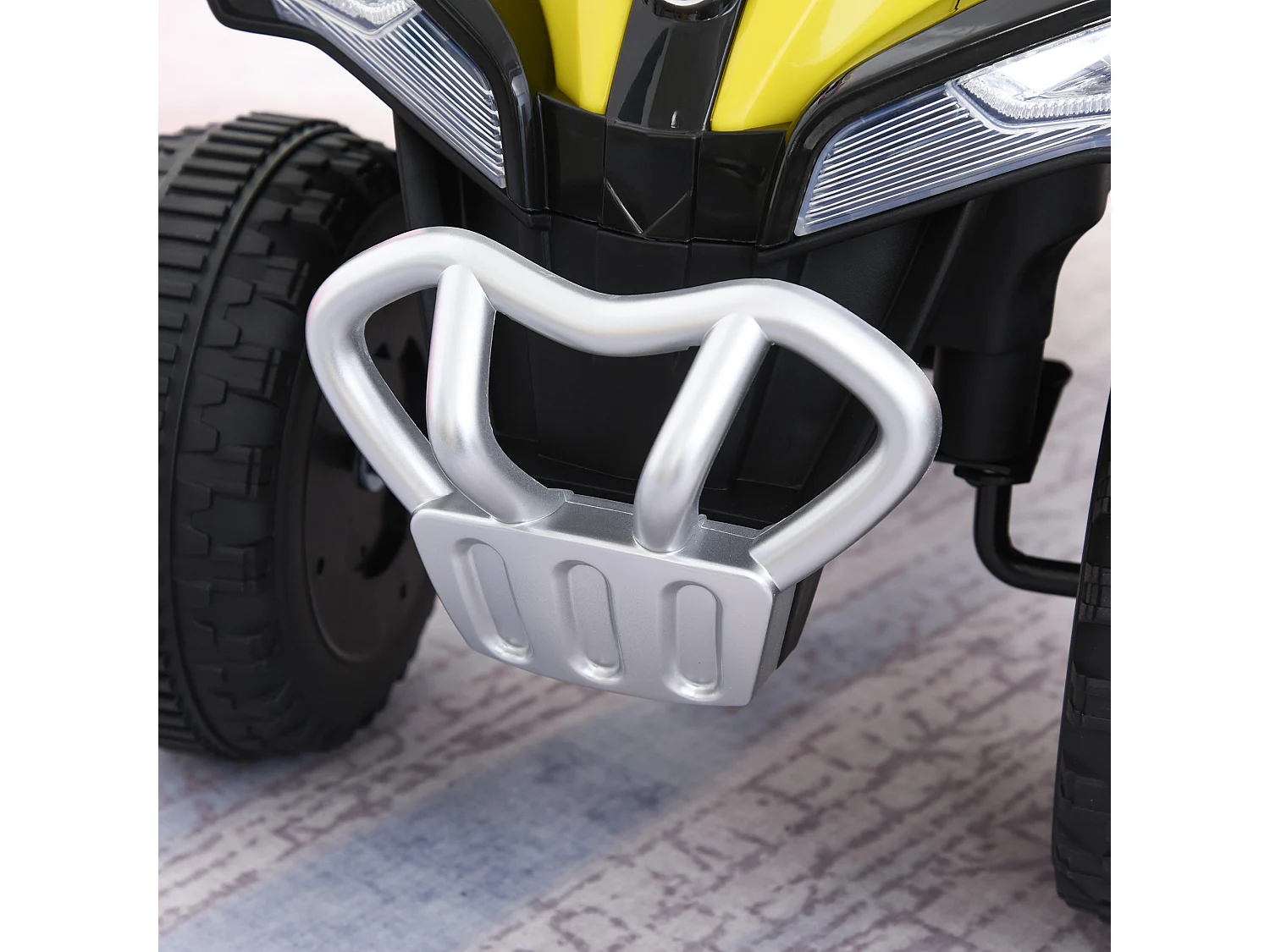 Quad correpasillo para niños amarillo 67.5x38x44 cm HOMCOM