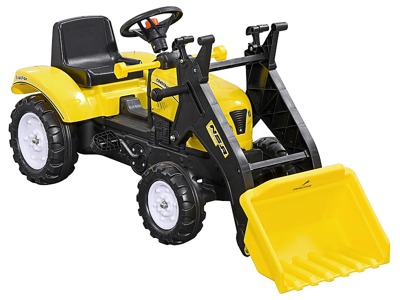 Tractor infantil amarillo 114x41x52 cm HOMCOM