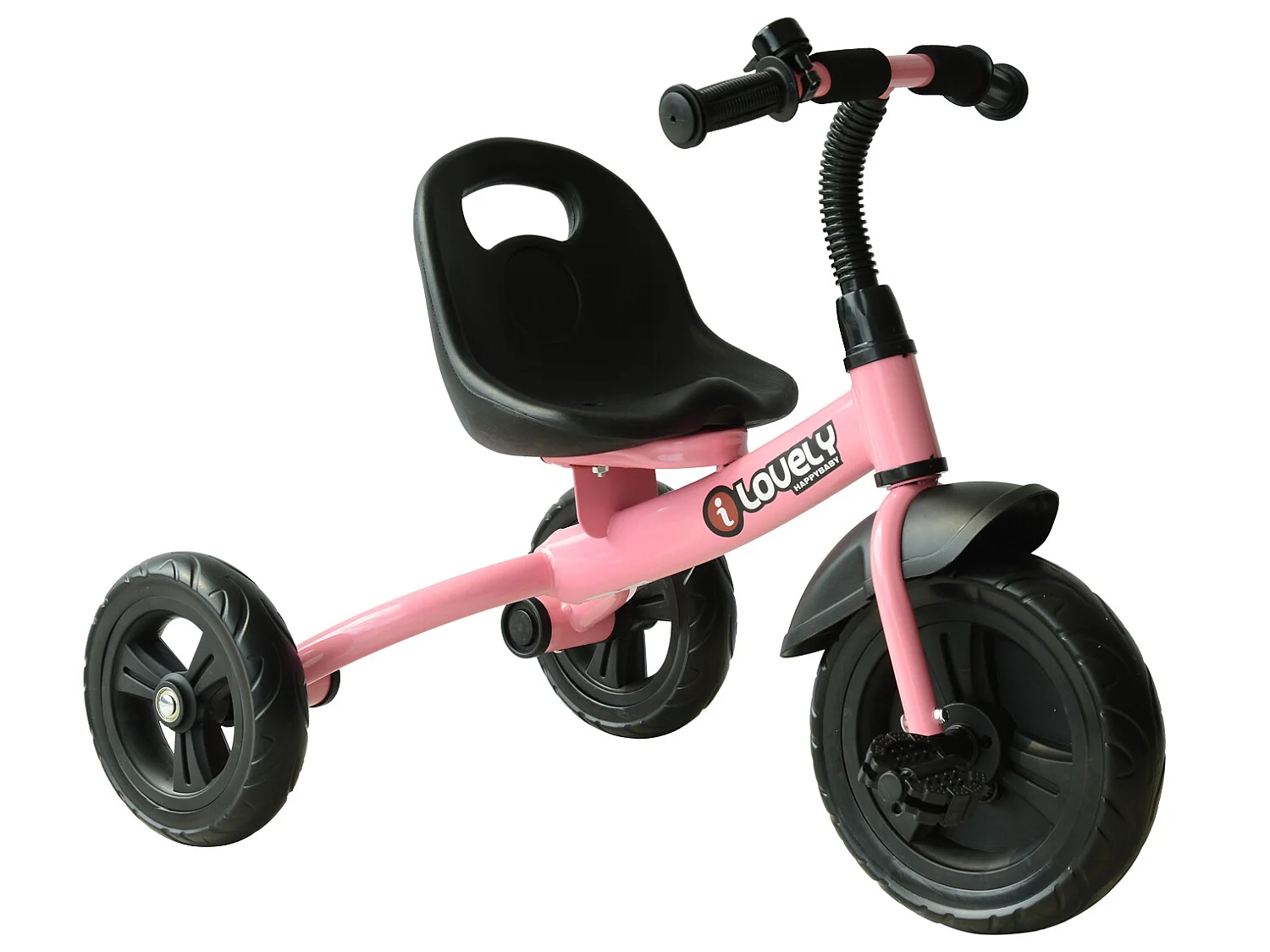 Triciclo para niños rosa 74x49x55cm HOMCOM