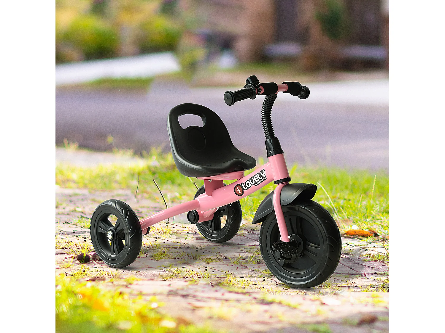 Triciclo para niños rosa 74x49x55cm HOMCOM