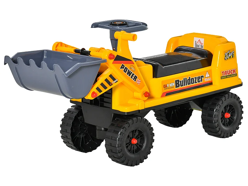 Tractor sin pedales infantil amarillo 70x26x37 cm HOMCOM