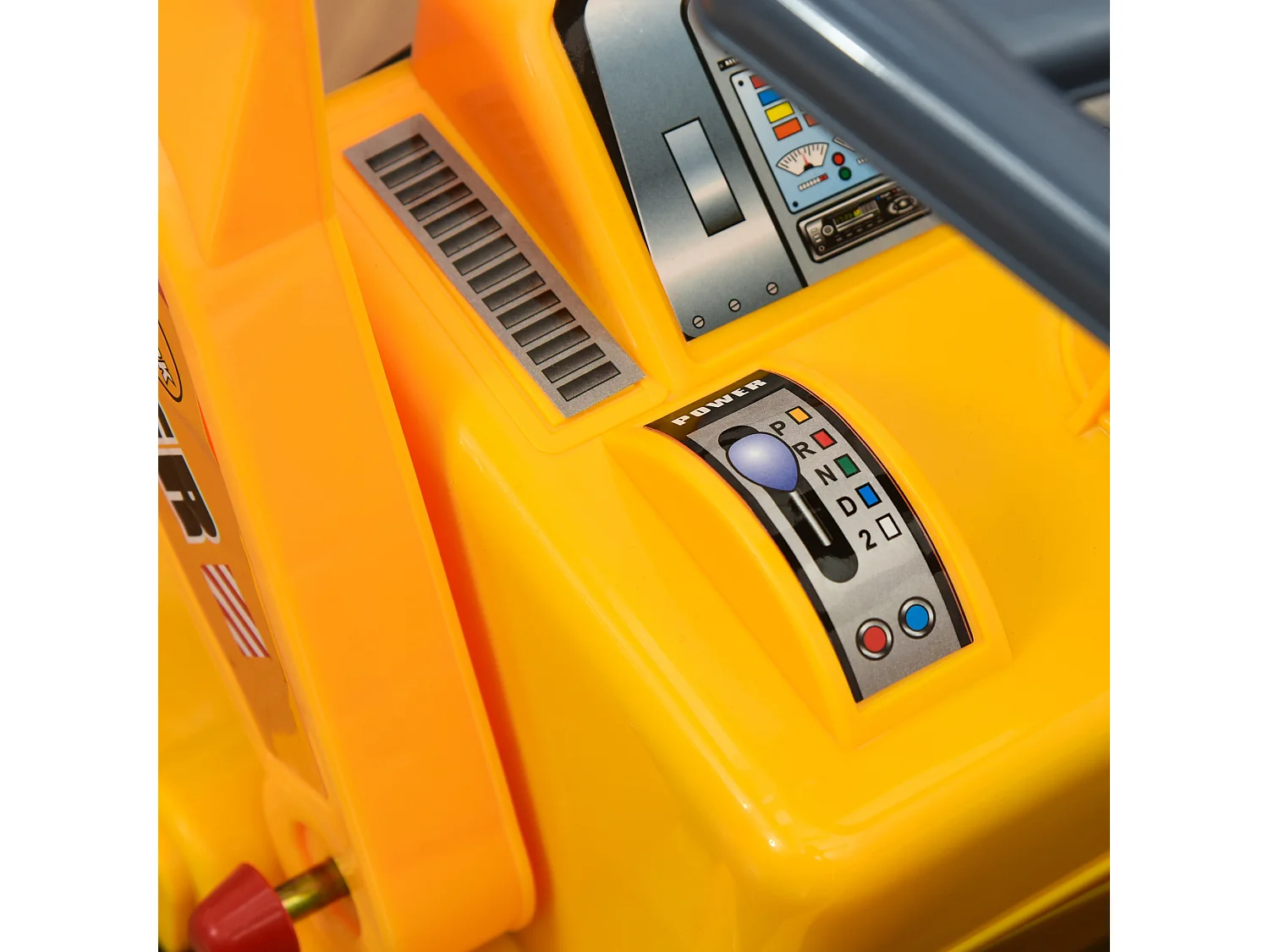 Tractor sin pedales infantil amarillo 70x26x37 cm HOMCOM