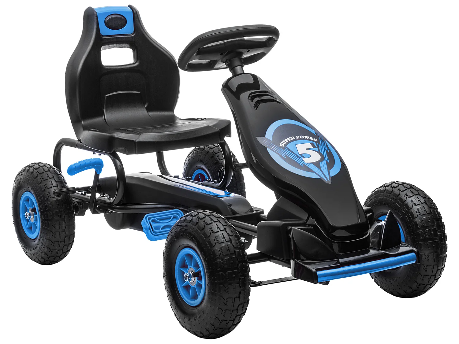 Gokart a pedales azul 121x58x61 cm HOMCOM