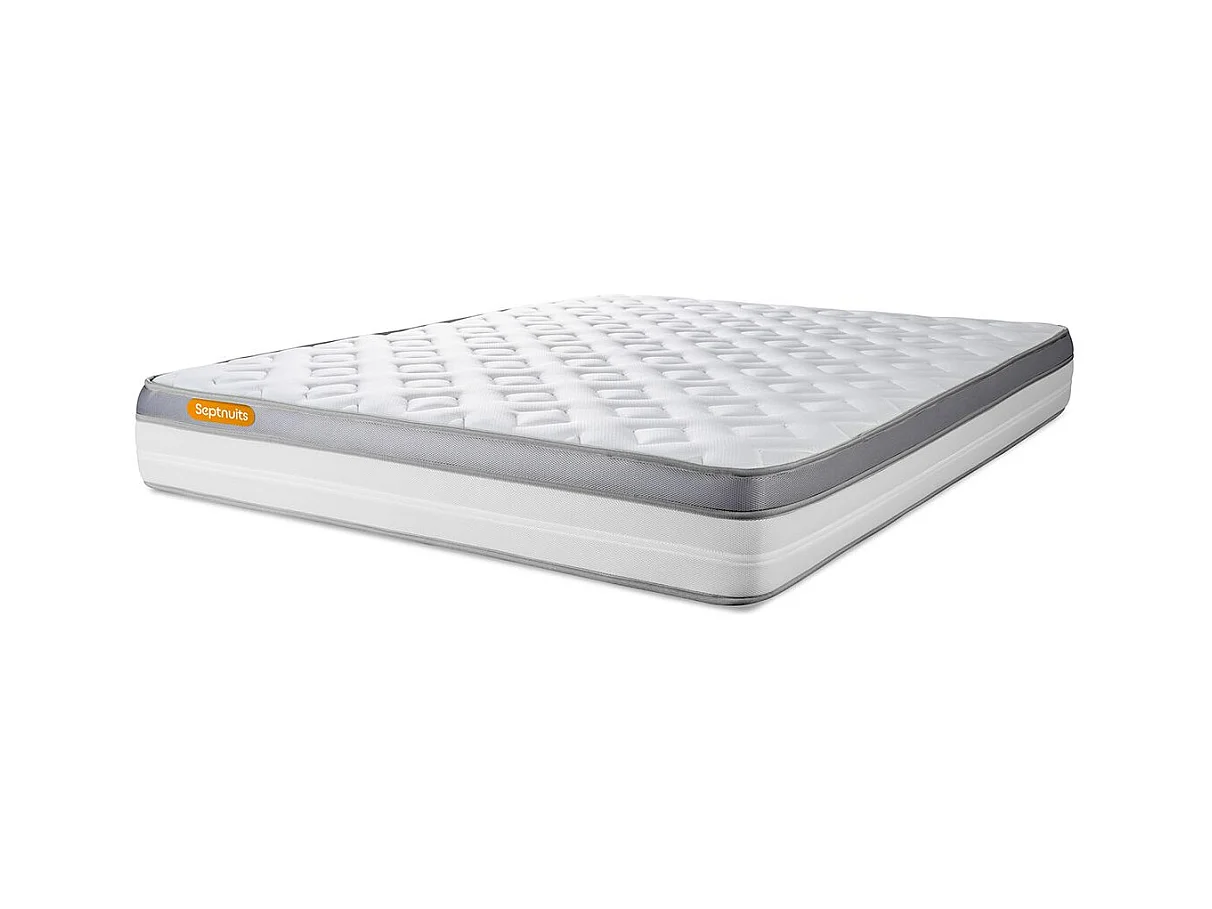 Matelas + sommier kit gris 160x200 Memo Zen Mousse à mémoire de forme MAXI épaisseur