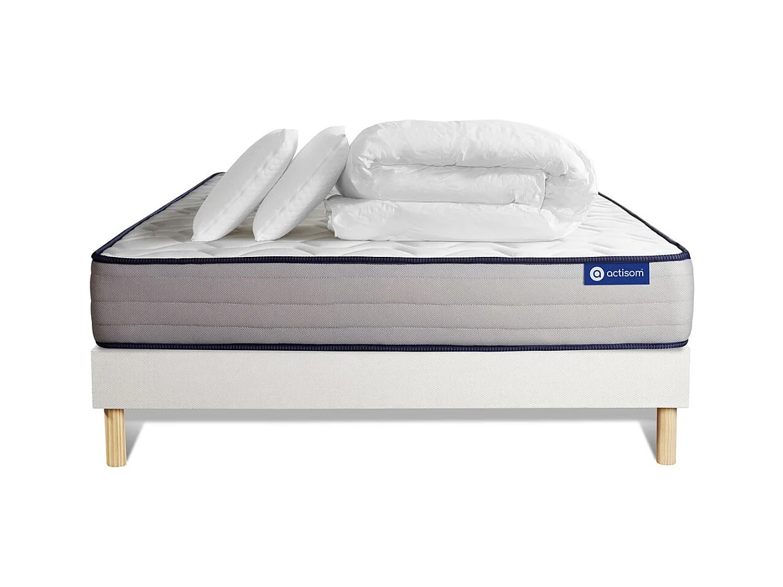 Compleet bedpakket - Matras 200x200 cm + Lattenbodem (kit) + 2 kussens + Dekbed - Actimemo Form